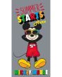 Dětská plážová osuška MICKEY MOUSE LÉTO ZAČÍNÁ, šedá, froté, 70x140cm