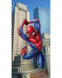 Dětská plážová osuška SPIDERMAN OPERACE SILVER, modrá, froté, 70x140cm