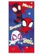 Dětská plážová osuška SPIDEY, modrá, froté, 70x140cm