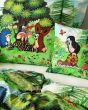Dětské povlečení Matějovský KRTEK V LESE (Krteček), zelené, bavlna hladká, 140x200cm + 70x90cm