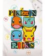 Dětské povlečení POKÉMON ROCKS, bílé, bavlna hladká, 140x200cm + 70x90cm 