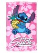 Dětský froté ručník LILO A STITCH MAZLÍK ANANAS, růžový, 30x50cm