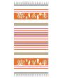 Plážová osuška DELTA, MOŘE PROUŽKY, oranžová, froté, 90x170cm