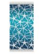 Plážová osuška DELTA, MOŘSKÉ HVĚZDICE, modrá, froté, 90x170cm