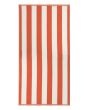 Plážová osuška KABANA, oranžové pruhy, froté, 90x170cm