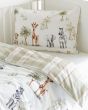 Dětské povlečení Matějovský do postýlky HAPPY BABY, safari zvířátka na bílé, bavlna hladká (více rozměrů)