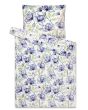 Povlečení LILY mikroflanel, modré květiny 140x200cm + 70x90cm