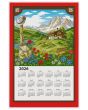 Textilní kalendář, utěrka HORAL 2026, červený, 45x65cm, bez hůlky