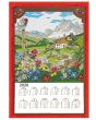Textilní kalendář, utěrka HORAL 2026, červený, 45x65cm, bez hůlky