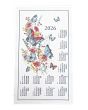 Textilní kalendář, utěrka MOTÝLCI 2026, bílý, 40x70cm, bez hůlky