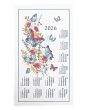 Textilní kalendář, utěrka MOTÝLCI 2026, bílý, 40x70cm, bez hůlky