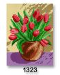 Vyšívací předloha, obrázek na vyšívání 70246/1323, květiny 1, červené tulipány, 18x24cm