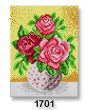 Vyšívací předloha, obrázek na vyšívání 70246/1701, květiny 6, růžová, 18x24cm