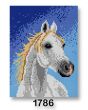 Vyšívací předloha, obrázek na vyšívání 70246/1786, kůň 1, modrá, 18x24cm