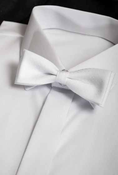 Chlapecká bílá společenská košile Avantgard KLASIK s krytou légou, jednobarevná, dlouhý rukáv