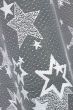 Žakárová záclona HVĚZDY 36134 zimní, vánoční vzor, s bordurou, bílá (více výšek, v metráži)