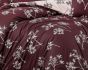 Povlečení IDIL BURGUNDY, vínové s květy, bavlna hladká, 140x200cm + 70x90cm 
