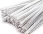 Chlupatý modelovací drát 160281/07, jednobarevná bílá, průměr 6mm, délka 30cm, (1 balení, 20 kusů)
