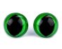 Bezpečnostní kočičí oči, jednobarevné zelené, průměr 14mm 