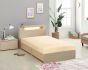 Bavlněné napínací plátěné prostěradlo, s gumou 90x200cm, béžové