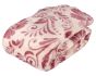 Deka z mikrovlákna beránek KVĚTY, tmavě růžová, 150x200cm