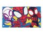 Dětská plážová osuška SPIDEY PŘIPRAVENI DO AKCE, modrá, froté, 70x140cm