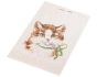Dětská vyšívací sada s předtištěným motivem 020736/3, bílá kočička (předtisk, jehla a nitě), 14x20cm