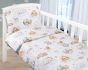 Dětské povlečení do postýlky ZVÍŘÁTKA NA OBLÁČKU, bílé, bavlna hladká, 90x135cm + 45x60cm