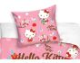 Dětské povlečení HELLO KITTY MALÁ MLSALKA, růžové, bavlna hladká, 100x135cm + 40x60cm 