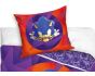 Dětské povlečení JEŽEK SONIC PRIME, fototisk, fialové, bavlna hladká, 140x200cm + 70x90cm 