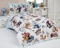 Dětské povlečení Matějovský KRTEK A ZIMA (Krteček), bílé, bavlna hladká, 140x200cm + 70x90cm