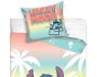 Dětské povlečení LILO A STITCH NA DOVOLENÉ, duhové, bavlna hladká, 140x200cm + 70x90cm 