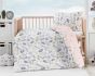Dětské povlečení Matějovský do postýlky AMELIE BABY, florální vzor se srdíčky, bílé, bavlna hladká (více rozměrů)