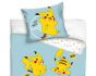 Dětské povlečení POKÉMON PIKA PIKA PIKACHU, mintové, bavlna hladká, 140x200cm + 70x90cm