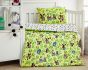 Dětské povlečení Matějovský do postýlky KRTEK NA LOUCE (Krteček), zelené, bavlna hladká (více rozměrů)