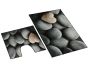 Koupelnová souprava 3D FOTOTISK TMAVÉ KAMENY, 100x60cm (předložka) + 60x50cm (na WC)