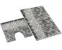 Koupelnová souprava 3D KOSOČTVEREC ČERNÁ, BÍLÁ 100x60cm (předložka) + 60x50cm (na WC)