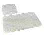 Koupelnová souprava mikrovlákno SUMBA, geometrický vzor, smetanová, 75x45cm (předložka) + 45x35cm (na WC)