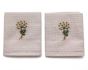 Kuchyňské utěrky KMÍN vaflové vyšívané, béžová, 2 kusy 45x70cm