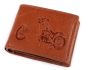 Pánská kožená motorkářská peněženka s RFID ochranou, 870349/23, hnědá koňak-motorka, 9,5 x 15 x 3,5 cm