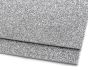 Pěnová guma Moosgummi 20x30cm, 750861 jednobarevná 2 stříbrná, tloušťka 1,9mm, s glitry