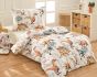 Povlečení dětské Matějovský DINO LAND, dinosauři, bílé, bavlna hladká, 140x200cm + 70x90cm