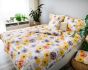 Povlečení ELSA DAISY květinový vzor, žluté, 3 dílné, bavlna hladká, 140x200cm + 70x90cm + 40x40cm