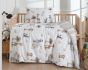 Dětské povlečení Matějovský do postýlky HAPPY BABY, safari zvířátka na bílé, bavlna hladká (více rozměrů)