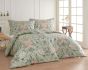 Povlečení Matějovský ALMA, květinový vzor, světle zelené, bavlna hladká, digitál, 140x200cm + 70x90cm