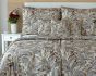 Povlečení Matějovský AMBIENT, florální vzor, béžovo-šedé, bavlněný MAKO satén, 140x200cm + 70x90cm