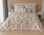 Povlečení Matějovský CLEMENTINE, béžové a hnědé listy, bavlna hladká, 140x200cm + 70x90cm