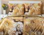 Povlečení Matějovský DANIELA, béžové květy, bavlna hladká digitál, 140x200cm + 70x90cm