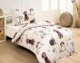 Povlečení dětské Matějovský PEJSCI, béžové, bavlna hladká digitál, 140x200cm + 70x90cm