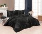 Povlečení Matějovský HILLARY, geometrický vzor, černé (více materiálů, rozměrů)